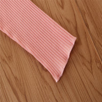 Load image into Gallery viewer, 2 Pieces Kid Girl Flutter Sleeev Turtle Neck Top Matching Flared Pants Set Wholesale 06874764
