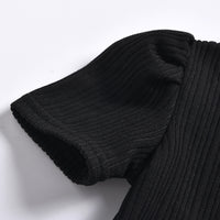 Load image into Gallery viewer, 2 Pieces Set Baby Kid Girls Muslin&amp;Ribbed Print T-Shirts And Solid Color Skirts Wholesale 04067454
