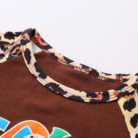 Load image into Gallery viewer, 2 Pieces Kid Girl Leopard Set Pumpkin Top With Flared Trousers Wholesale 78697206
