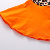 Load image into Gallery viewer, 2 Pieces Kid Girl Leopard Set Pumpkin Top With Flared Trousers Wholesale 78697206
