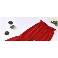 Load image into Gallery viewer, 2 Pieces Set Baby Kid Girls Solid Color Muslin&amp;Ribbed Tops And Pants Wholesale 29867435
