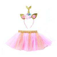 Load image into Gallery viewer, 2 Pieces Kid Girl Party Sequins Mesh Skirt &amp; Headband Wholesale 84995762
