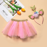 Load image into Gallery viewer, 2 Pieces Kid Girl Party Sequins Mesh Skirt &amp; Headband Wholesale 84995762

