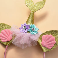 Load image into Gallery viewer, 2 Pieces Kid Girl Party Sequins Mesh Skirt &amp; Headband Wholesale 84995762
