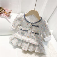 Load image into Gallery viewer, 2 Pieces Set Baby Kid Girls Checked Jackets Outwears And Skirts Wholesale 95256257
