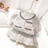 Load image into Gallery viewer, 2 Pieces Set Baby Kid Girls Checked Jackets Outwears And Skirts Wholesale 95256257

