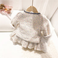 Load image into Gallery viewer, 2 Pieces Set Baby Kid Girls Checked Jackets Outwears And Skirts Wholesale 95256257
