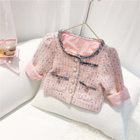 Load image into Gallery viewer, 2 Pieces Set Baby Kid Girls Checked Jackets Outwears And Skirts Wholesale 95256257
