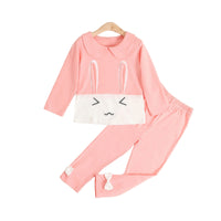 Load image into Gallery viewer, 2 Pieces Kid Girl Ribbit Set Top Matching Bow Trousers Wholesale 06817183
