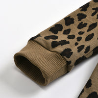 Load image into Gallery viewer, 2 Pieces Set Baby Kid Girls Leopard Sweaters And Solid Color Skirts Wholesale 84237499
