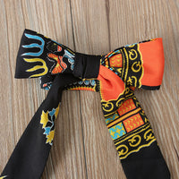 Load image into Gallery viewer, 2 Pieces Set Baby Kid Girls Bohemian Print Dresses And Bow Headwear Wholesale 93037468
