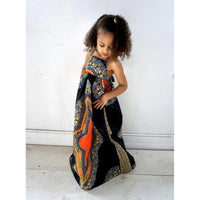 Load image into Gallery viewer, 2 Pieces Set Baby Kid Girls Bohemian Print Dresses And Bow Headwear Wholesale 93037468
