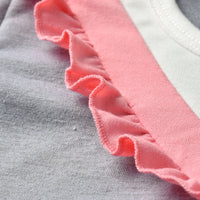 Load image into Gallery viewer, 2 Pieces Kid Girl Stripe Top Matching Denim Pants Outfit Wholesale 20194433
