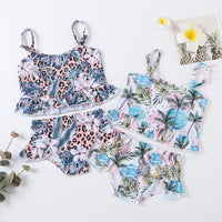 Load image into Gallery viewer, 2 Pieces Kid Girl Swimwear Set Plant Cami Top With Shorts Wholesale 49594668
