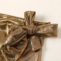 Load image into Gallery viewer, 2 Pieces Little Girl Knot Tie Off Shoulder Top &amp; Ruffled Detail Hi-lo Hem Skirt Set Wholesale 58972714
