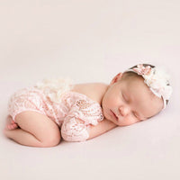 Load image into Gallery viewer, 2 Pieces Newborn Photography Flower Decor Lace Bodysuit With Headband Wholesale 69142332
