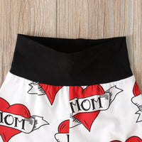 Load image into Gallery viewer, 3 Pieces Summer Girls&#39; Short Sleeve Love Letter Khat Top And Long Pants Wholesale 68692446
