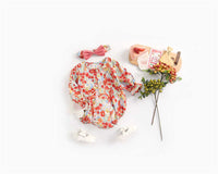 Load image into Gallery viewer, 2 Pieces Toddler Girl Floral Print Bodysuit With Headband Wholesale 02497263
