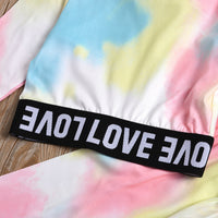 Load image into Gallery viewer, 2 Pieces Toddler Girl Love Tie-dye Print Set Top Match Pants Wholesale 70654637
