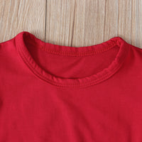 Load image into Gallery viewer, 2 Pieces Toddler Kid Girl Red Top And Love Heart Striped Suspender Skirt Set Wholesale 85072455
