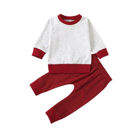 Load image into Gallery viewer, 2 Pieces Toddler Sweatsuits Set Round Neck Sweatshirt And Pants Wholesale 17134625
