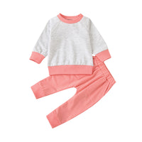 Load image into Gallery viewer, 2 Pieces Toddler Sweatsuits Set Round Neck Sweatshirt And Pants Wholesale 17134625
