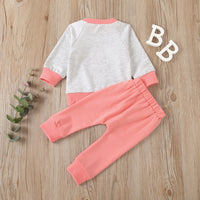 Load image into Gallery viewer, 2 Pieces Toddler Sweatsuits Set Round Neck Sweatshirt And Pants Wholesale 17134625
