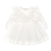 Load image into Gallery viewer, 2 Pieces Set Baby Girls Party Solid Color Lace Princess Dresses And Hats Wholesale 47287532
