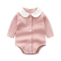 Load image into Gallery viewer, Baby Girls Muslin&amp;Ribbed Rompers Wholesale 29187536
