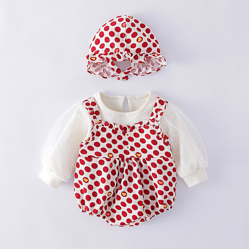 Baby Girls Polka dots Rompers Wholesale 220929691