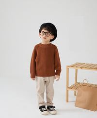 Load image into Gallery viewer, Baby Kid Unisex Solid Color Sweaters Wholesale 220819239

