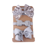 Load image into Gallery viewer, 3-Pack Girl Bow Sequins Mesh Headbands Wholesale 24213108
