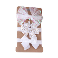 Load image into Gallery viewer, 3-Pack Girl Bow Sequins Mesh Headbands Wholesale 24213108
