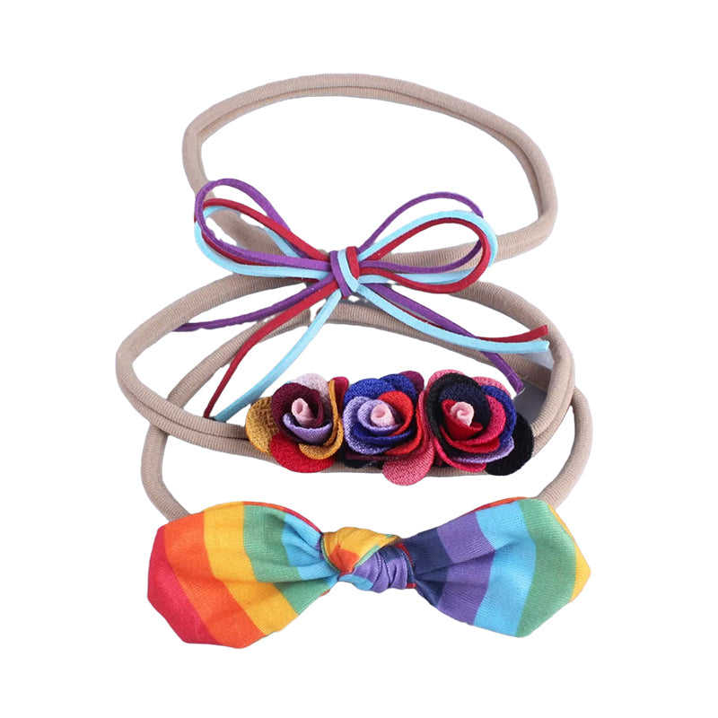 3-Pack Girl Flower Bow Headbands Wholesale 31563111