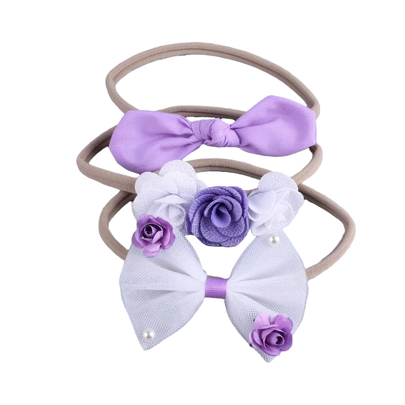 3-Pack Girl Flower Bow Headbands Wholesale 31563111