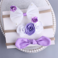 Load image into Gallery viewer, 3-Pack Girl Flower Bow Headbands Wholesale 31563111
