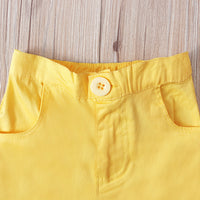 Load image into Gallery viewer, 3-Piece Girl Set Solid Color T-shirt Shorts Headband Wholesale 78762412
