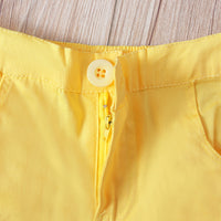 Load image into Gallery viewer, 3-Piece Girl Set Solid Color T-shirt Shorts Headband Wholesale 78762412
