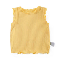 Load image into Gallery viewer, Baby Kid Girls Solid Color Muslin&amp;Ribbed Tank Tops Wholesale 315211985
