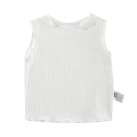 Load image into Gallery viewer, Baby Kid Girls Solid Color Muslin&amp;Ribbed Tank Tops Wholesale 315211985
