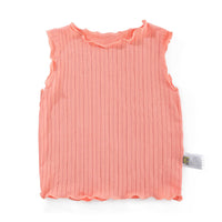 Load image into Gallery viewer, Baby Kid Girls Solid Color Muslin&amp;Ribbed Tank Tops Wholesale 315211985
