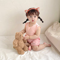 Load image into Gallery viewer, Baby Kid Girls Solid Color Muslin&amp;Ribbed Tank Tops Wholesale 315211985
