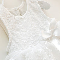 Load image into Gallery viewer, Baby Girls Solid Color Bow Embroidered Dresses Wholesale 319910845
