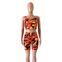 Load image into Gallery viewer, 2 Pieces Set Women Sports Camo Print Wholesale 32339436
