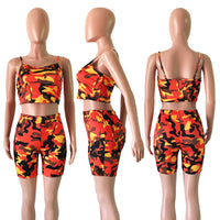 Load image into Gallery viewer, 2 Pieces Set Women Sports Camo Print Wholesale 32339436
