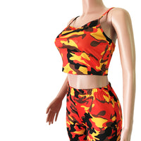 Load image into Gallery viewer, 2 Pieces Set Women Sports Camo Print Wholesale 32339436
