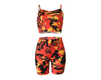Load image into Gallery viewer, 2 Pieces Set Women Sports Camo Print Wholesale 32339436
