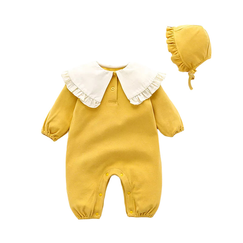 Baby Girls Solid Color Ribbon Jumpsuits Wholesale 326610798