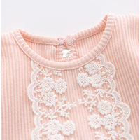 Load image into Gallery viewer, Baby Girls Solid Color Lace Rompers Wholesale 361610805
