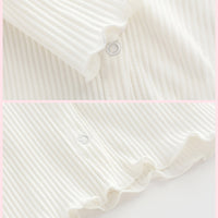 Load image into Gallery viewer, 2 Pieces Set Baby Girls Valentine&#39;s Day Love heart Muslin&amp;Ribbed Jackets Outwears and Solid Color Lace Dresses Wholesale 374910788
